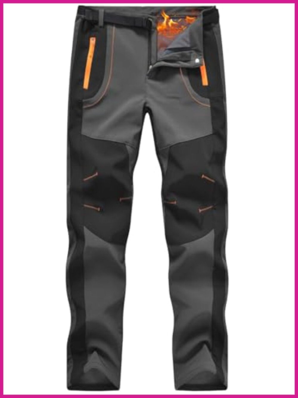 Rdruko Men's Waterproof Insulated Snow Ski Pants Fleece Lined Belt